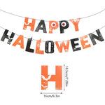 2025 Halloween Party Banner Hanging Pendants Bat Pumpkin Paper Garland Trick or Treat Happy Halloween Decoration Supplies Home