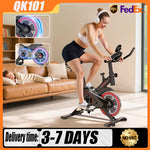 Formill QK101 Indoor Spin Bike Quiet Belt Drive Cardio Trainer with Electronic Display & Adjustable Resistance for Home Fitness