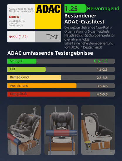 AP01 KL001B Child Car Seat 360° Rotating 5-Point Belt 9-36kg 0 -12 years ECE ISOFIX Child Safety Seat