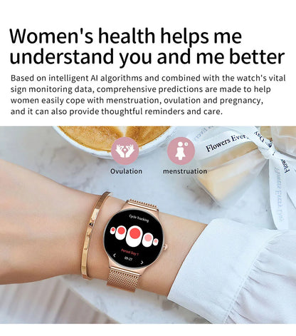 2025 Ultra-thin Durable Women Smart Watch 1.43" Amoled Screen Wireless Call Sports Health Fitness Women Watches For Android iOS