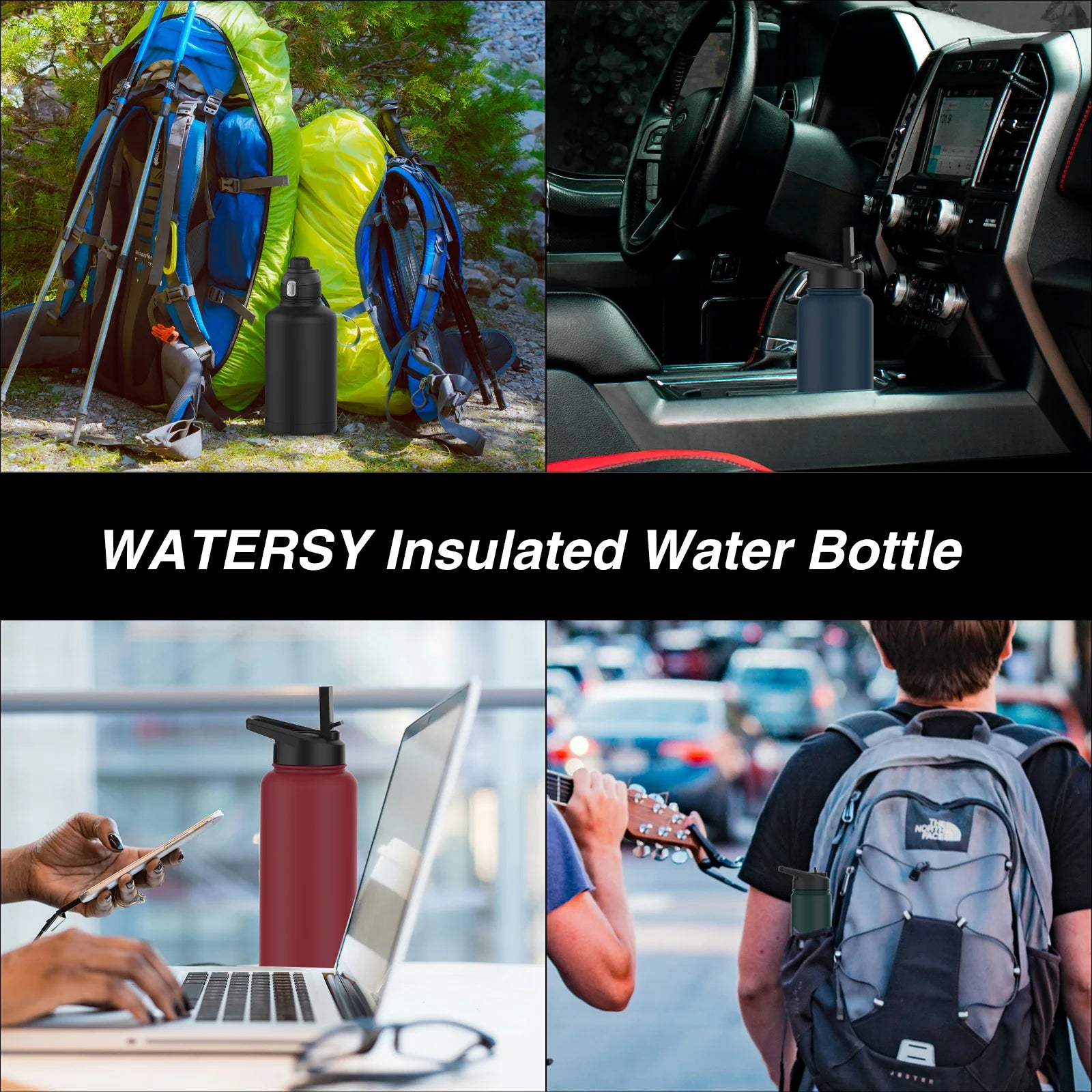 900ML Stainless Steel Thermal Mug with Handle Large Capacity Insulated Cup Office and Home Tumbler Outdoor Sports Water Bottle