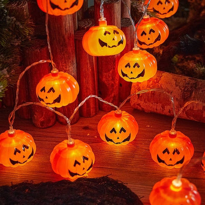 3 6M Pumpkin Horror Eyeballs LED String Lights Portable USB 20 40 Leds Halloween Party Decoration For Home bar Atmosphere Decor