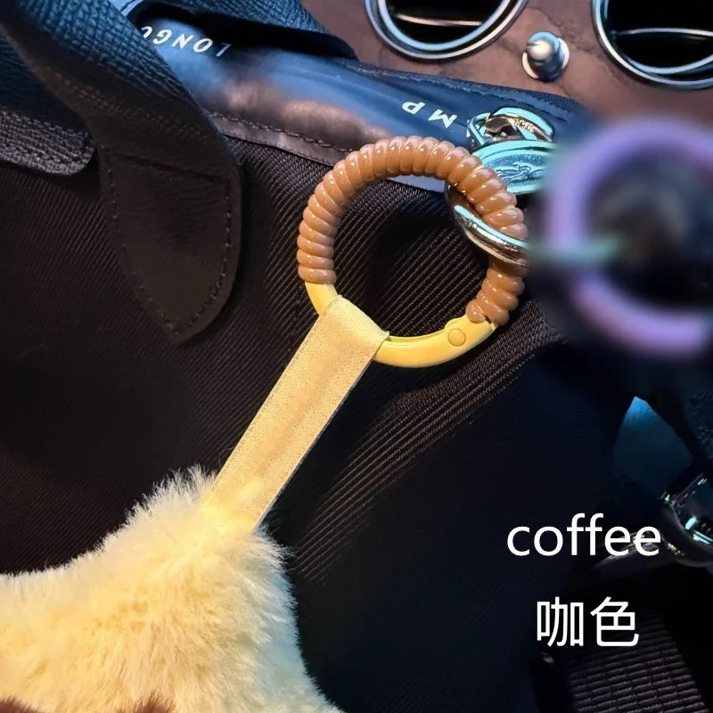 Labubu Anti Drop Buckle Silicone Rope Keychain Protection Ring Colorful Winding Fixed Anti Drop Labubu Accessories