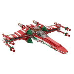 Bricklink MOC Ideas Space Wars Spaceship Wings Fighter Christmas Version 4002019 Aircraft Building Blocks Toys For Children Gift