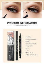 Dragon Ranee Double head Star Seal Eyeliner waterproof non-smudging novice heart plum embellished eye tail eyeliner