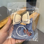 For Korea Kpop Exo Labubu Idol Dolls Jean Dress Big Bowknot Doll Clothes Kids Gift 15-17cm Cute Mini Clothes Doll Accessories