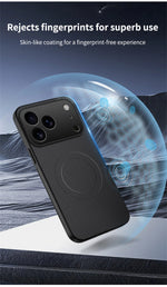 Ultra Thin Carbon Fbier Magnetic Leather Case for iPhone 17 Air 16E 16 15 14 13 Pro Max for Magsafe Shockproof Military Cover