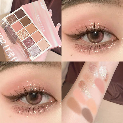 Star Rejuvenation Ten-Color Eye Shadow Pearl Matte Pink Pure Desire Powder Brown Plate Gentle Daily Cheap Makeup