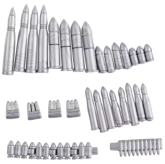 MOC WW2 Military War Weapon Soldier Accessories Building Blocks Roadblock Motorcycle Weapon case container Weapon Bag Brick Toy