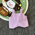 For 15cm cute mini labubu clothes  Kawaii Cartoon Bib Pants  With matching shoes Labubu Accessories
