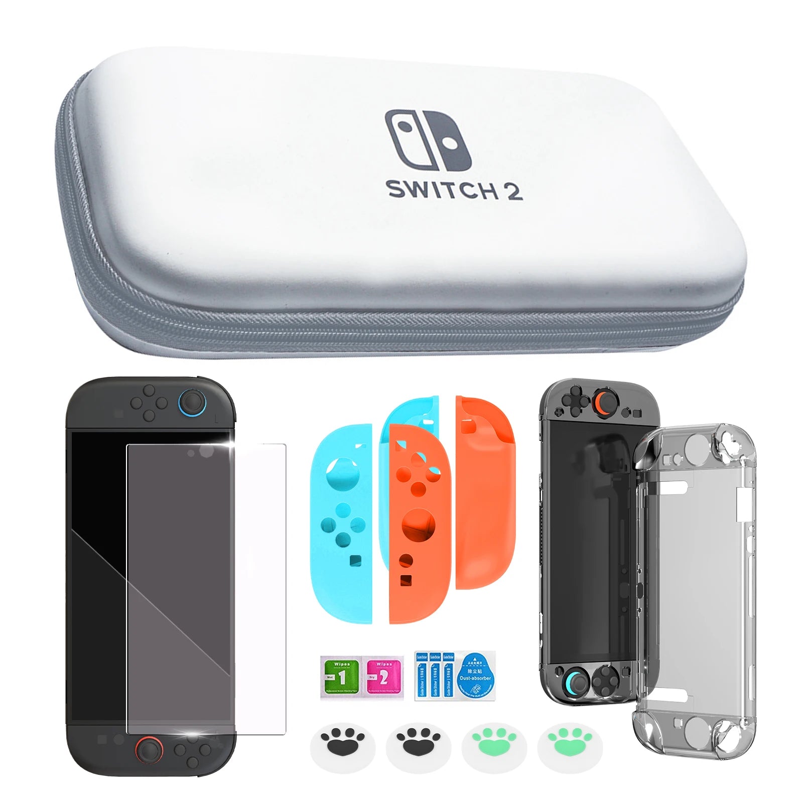 2025 SET New Nintendo Switch 2 Travel Carrying Bag Protective Cover Hard Shell Pack Game Travel Storage Bag Joy-Con Protective Cover