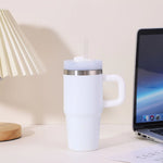 14oz Car Mug with Handle Double-layer Vacuum Coffee Cup Portable Water Cup Large Capacity 304 Stainless Steel Travel Thermal Cup