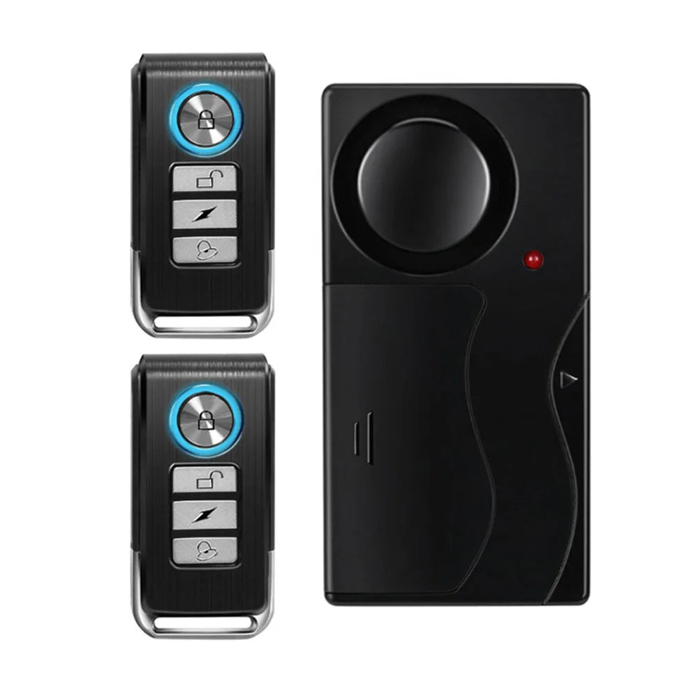 Anchtek 110db Loud Alarm Wireless Vibration Alarm with Remote Control Anti-Theft Alarm Motorcycle Bike Vehicle Security Alarm