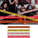 Halloween Warning Tape Signs Banner Halloween Props Window Prop Party Danger Warning Line Halloween Party Decoration Supplies