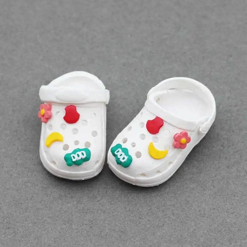 labubu Doll Slippers Shoes (4.3*2.0cm) for Labubu Macaron bao-ao bao ao &15cm EXO Plush Doll & 1/6