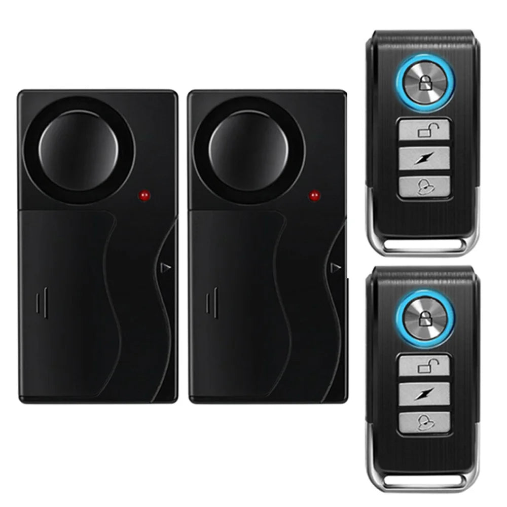 Anchtek 110db Loud Alarm Wireless Vibration Alarm with Remote Control Anti-Theft Alarm Motorcycle Bike Vehicle Security Alarm