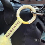 2Pcs/Lot Labubu Anti Drop Buckle Silicone Rope Keychain Protection Ring Colorful Winding Fixed Anti Drop