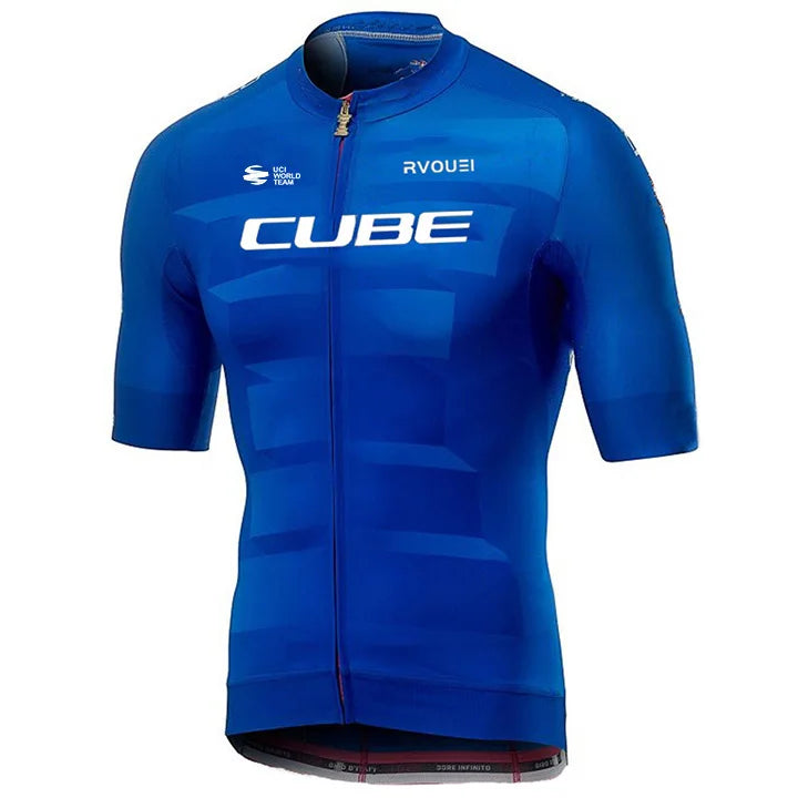 Cube Cycling Jersey Set – Men’s Summer Short Sleeve Bike Shirt & Padded Bib Shorts, Road & MTB Bicycle Clothing Maillot Ciclismo