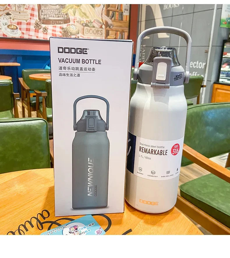 Tumbler Thermo Bottle Large Capacity With Straw Stainless Steel Thermal Water Bottle Cold and Hot Thermos Cup Vacuum Flask Gym