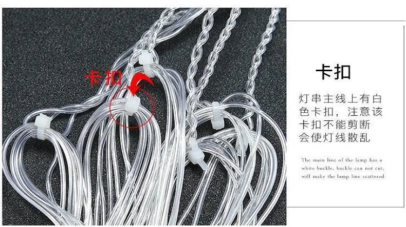 Christmas 2024 Led Lights Decoration Fairy String for Room Festoon Light Curtain Garland Party Wedding New Year's Bedroom Living