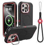 3 IN1 Military Heavy Support Hanging Rope Case For IPhone 16 15 14 Plus 13 Pro Max for MagSafe Magnetic Shockproof Cover