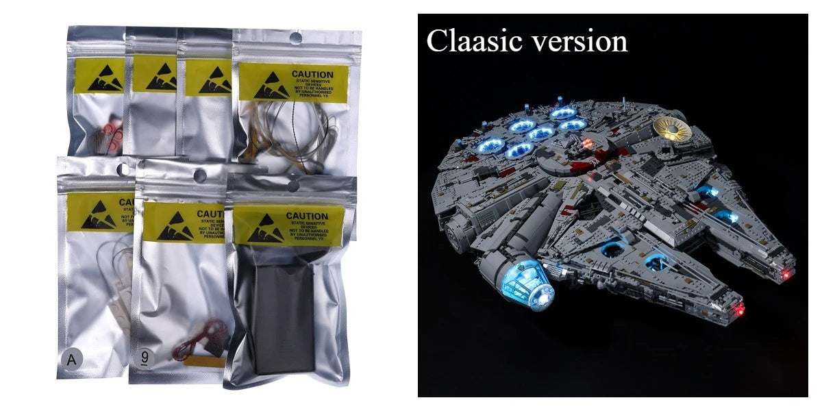 Led Light Kit Compatible With LEGO Ultimat Falcon Millennium Star Falcon 75192 05132 DG005 81085 Building Blocks No Model