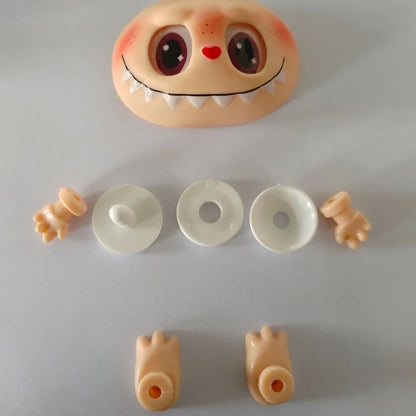Labubu Doll Parts DIY Kit PVC Face Changing Accessories Hands Feet Replacement Supplies for DIY Doll Makers Collectors