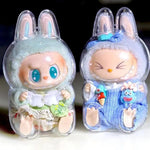 New 17cm LABUBU Clear Macaron Case, Dust Case, Housings, Popmart Bubble Mart Doll Accessories, Doll Accessories, Christmas Gifts