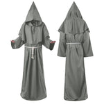 Monk Clothing Ancient Costume Medieval Monk Robe Wizard Clothing Priest Clothing Halloween Cos Costume