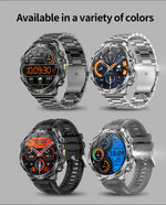 AK75 Smart Watch Flashlight 1.9inch Men Outdoors Sports Fitness Tracker 700mah Large Battery BT Calling LED Light Smartwatch