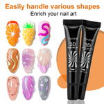 10ml 3D Nail Art Gel - DIY Designs,Waterproof Sculpting gel，Waterproof Nail Art Design Gel for Intricate Carvings & Shapes