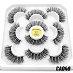 GROINNEYA 5/7 pairs Eyelashes 3D Natural False Lashes Fluffy Soft Cross Manga Lashes Wispy Natural Eyelash Extension Makeup