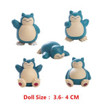 Pokemon Cartoons Anime Figures Toys Snorlax Pikachu Eevee Pocket Monster Figure Doll Model Kids Birthday Gift Bulk Buy Lot