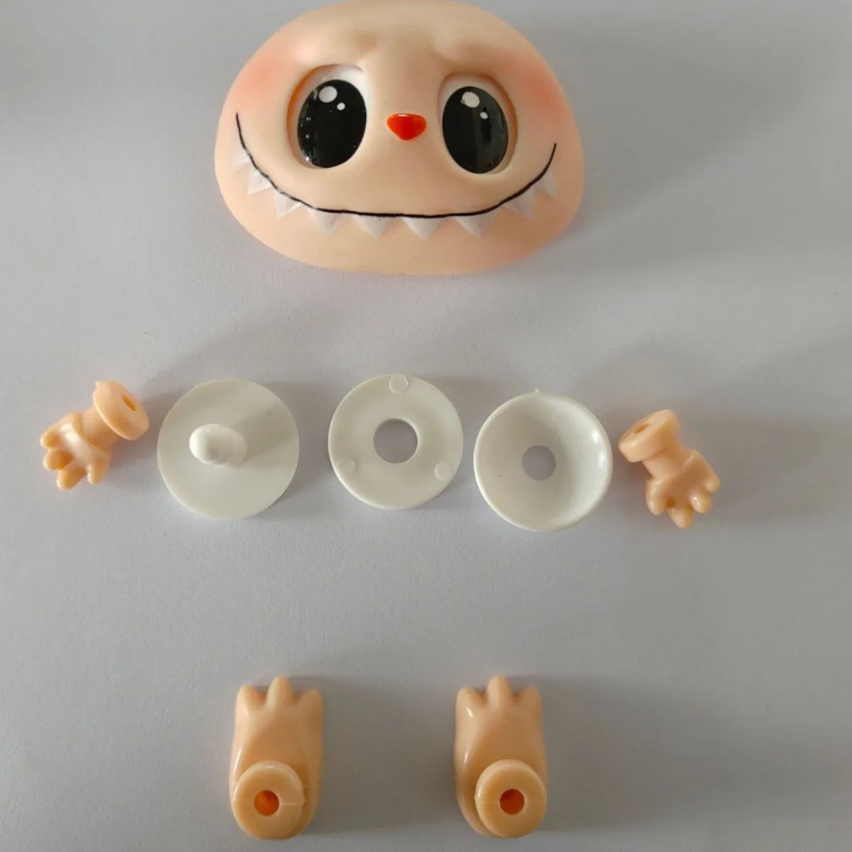 Labubu Doll Parts DIY Kit PVC Face Changing Accessories Hands Feet Replacement Supplies for DIY Doll Makers Collectors