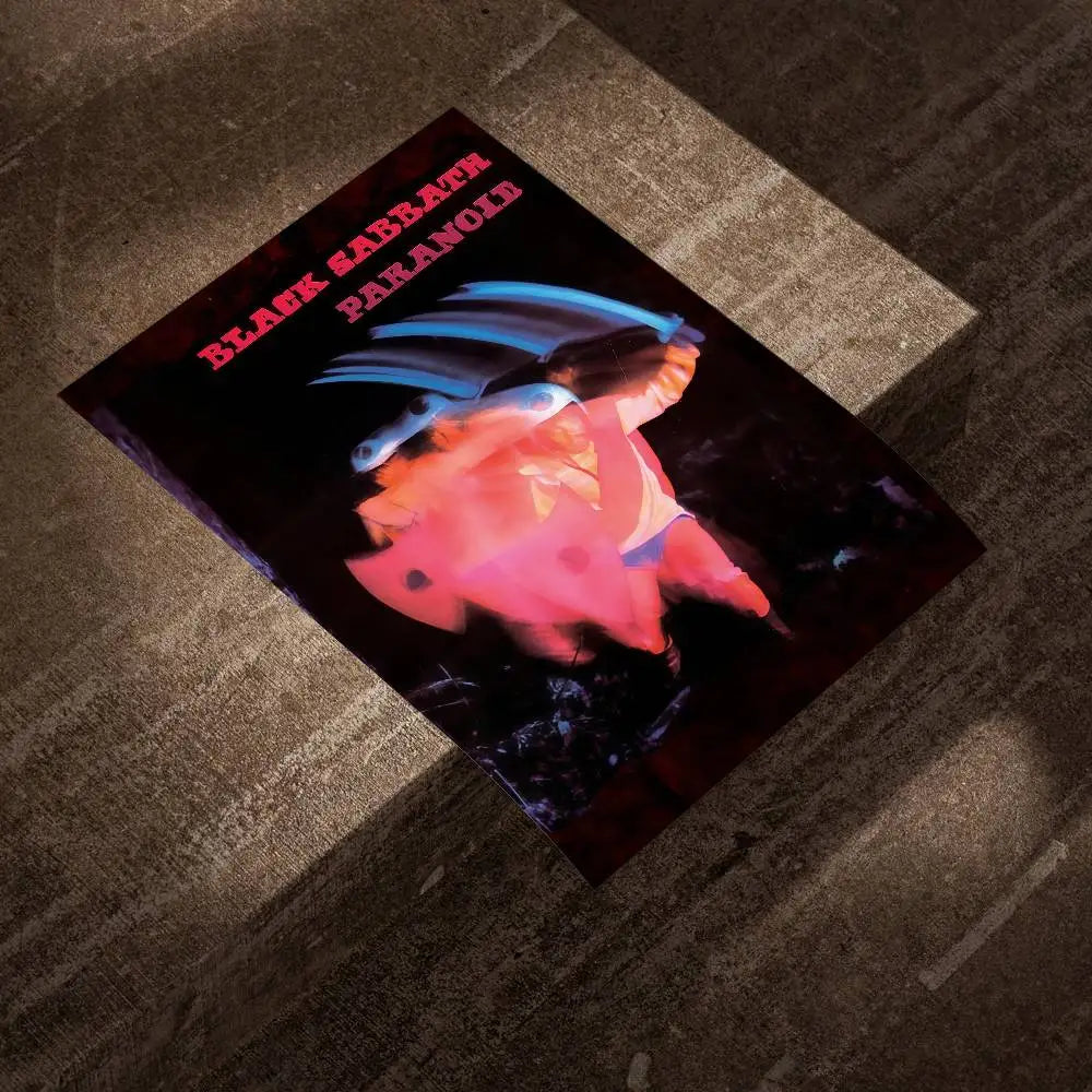 B-Black Sabbath Paranoid Poster Self-adhesive Art Waterproof Paper Sticker Coffee House Bar Room