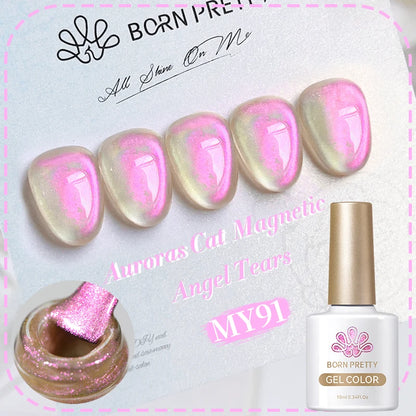 BORN PRETTY 10ml Silver Water Light Cat Magnetic Gel Nail Polish Nail Supplies Vernis Semi Permanent Gel for Fall Winter Nails