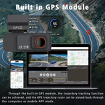 Dash Cam Dual Lens 4K UHD Recording Car Camera DVR Night Vision Video Recorder GPS Wi-Fi Room Black Box 2.5K Rear View Camera