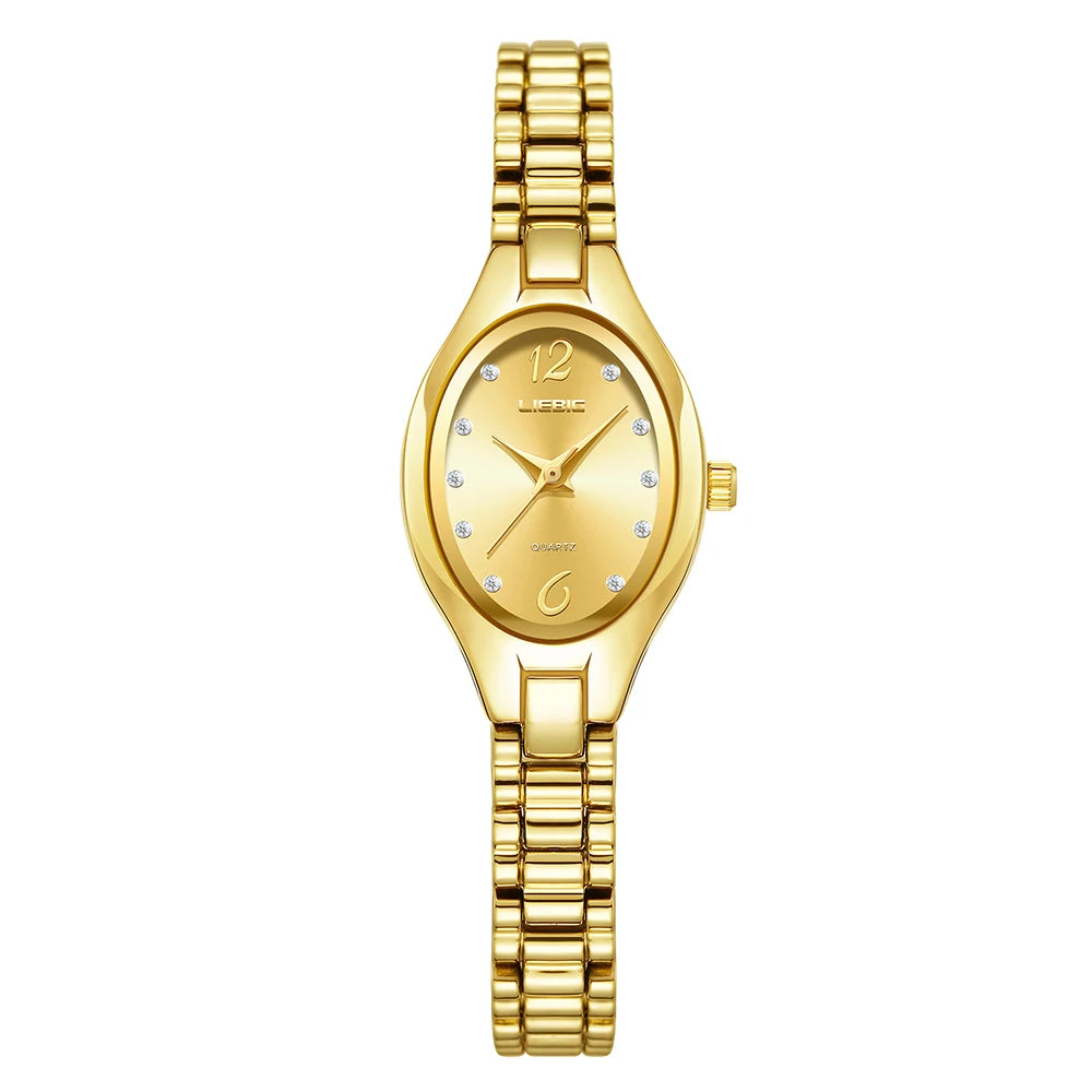 LIEBIG Stainless Steel Strap Quartz Watch Top Brand Luxury Elegant Wristwatches Fashion Automatic Watches For Women Reloj Mujer