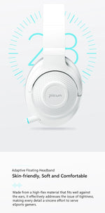 Picun BG 01 Gaming Wireless Headphone Mic OverEar Earphones 0.045s Low Latency Bluetooth 5.3 40mm Driver Wireless Cable Headset