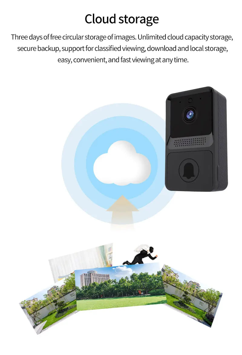 Wireless Doorbell WiFi Outdoor HD Camera Security Door Bell Night Vision Video Intercom Voice Change For Home Monitor Door Phone