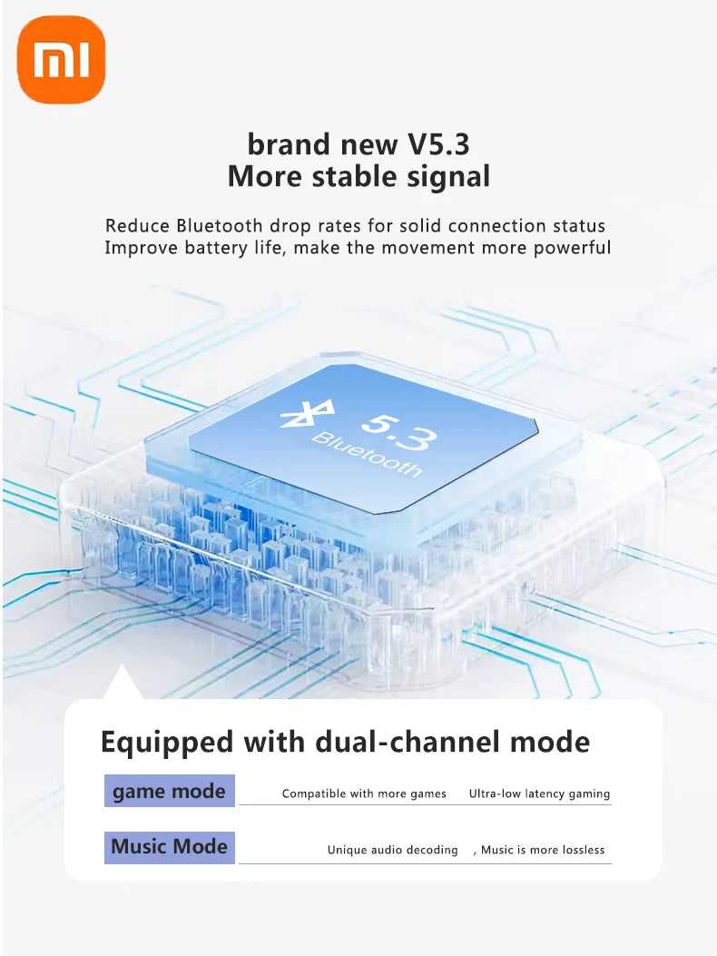 Xiaomi Wireless Bluetooth 5.3 Headphones Bone Conduction Waterproof Headset Stereo Over-Ear Sports Earphones Earbuds with Mic