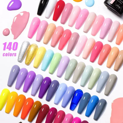 MEET ACROSS 6Pcs Gel Nail Polish Set Pink Red Green Macaron Color Manicure Kit For Nails UV Gel Nail Art Varnish Nail Supplies