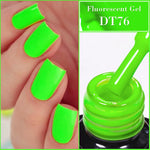 MEET ACROSS 7ml Orange Red Green Gel Nail Polish Laser Sparkly Soak Off Semi Permanent Nail Art UV Gel Varnish For Nails