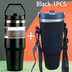 20oz/30oz Thermal Water Bottle With Straw Stainless Steel Car Coffee Mug Keeps Cold and Heat Thermal Mug Tumbler Vacuum Flasks