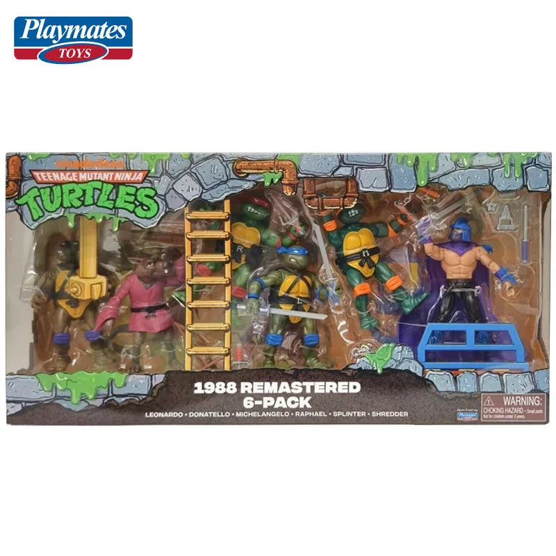 Original turtles Michelangelo Action Figure 2023 Navy Seal Mike Remastered，1988 Remastered turtles Collection Toy Gift