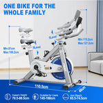 Fysiq Fs50 Exercise Bike 300W, 4-Way Adjustable Ergometer, Indoor Fitness Bike with Rpm Display, Tablet Holder, 150kg Capacity