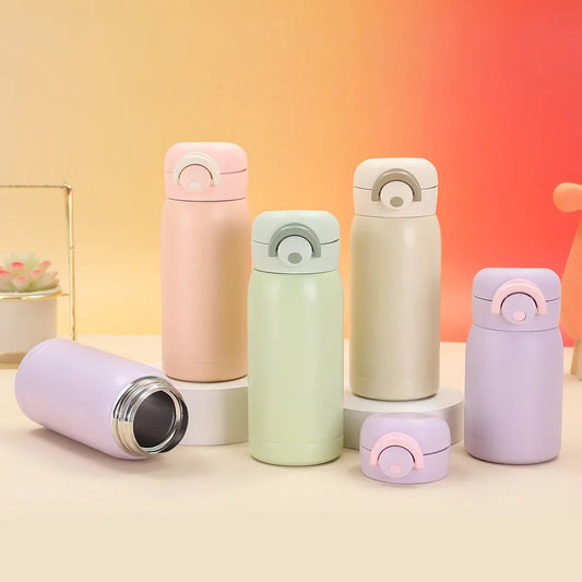 220ml/350ml Mini Thermos Cup Pocket Cup Stainless Steel Thermal Coffee Mug Vacuum Flask Insulated Hot Water Bottle Kids Gift