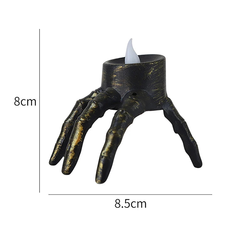 New Halloween Skull Lantern Atmosphere Setting Props Skeleton Foot Night Light Halloween Party Decoration LED Candle Light