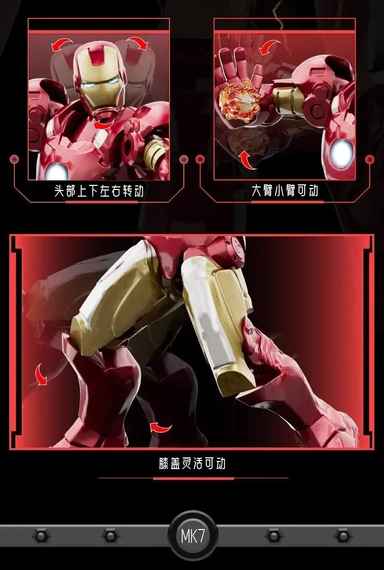 Marvel figure Splicing toys iron man MK1 MK2 MK3 MK4 MK5 MK6 MK7 Action figure model Birthday gift for children