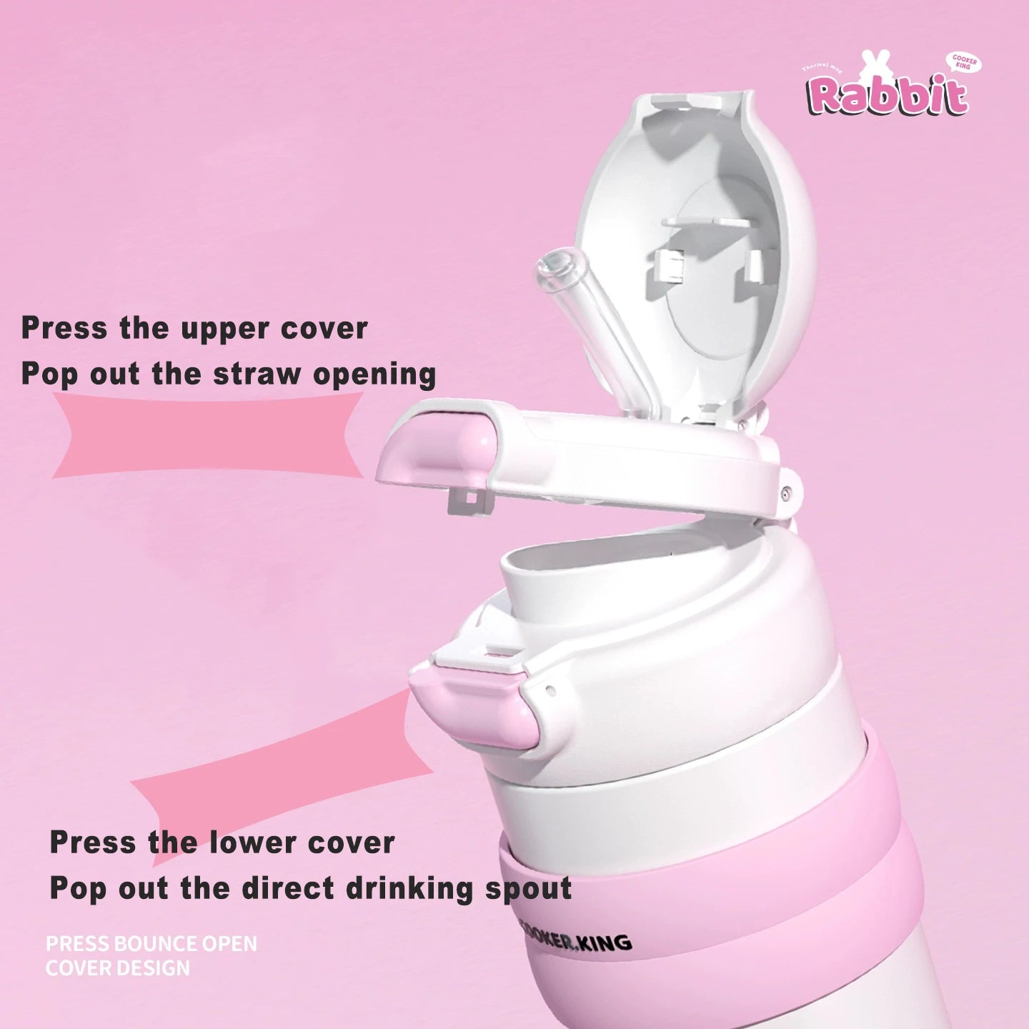 COOKER KING 500ml Stainless Steel Vacuum Insulated Water Bottle for Women, Leak-Proof Thermal Flask, Portable Travel Tumbler